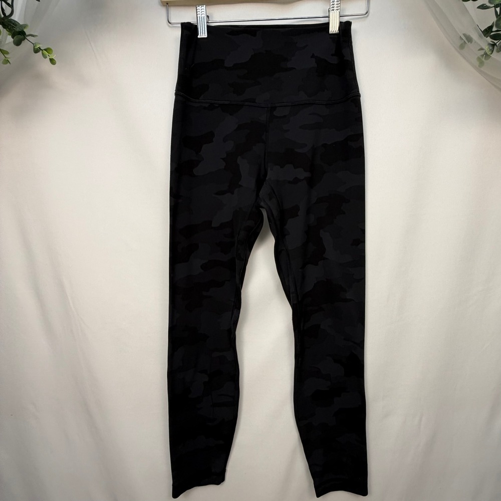 Lululemon Align High Rise Leggings Size 6 Heritage 365 Camo Deep Coal Multi 25in